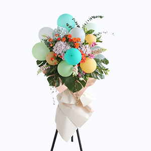 富貴花開:財(cái)源滾滾開業(yè)鮮花花籃